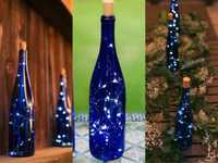 Новогодний декор бутылка светильник