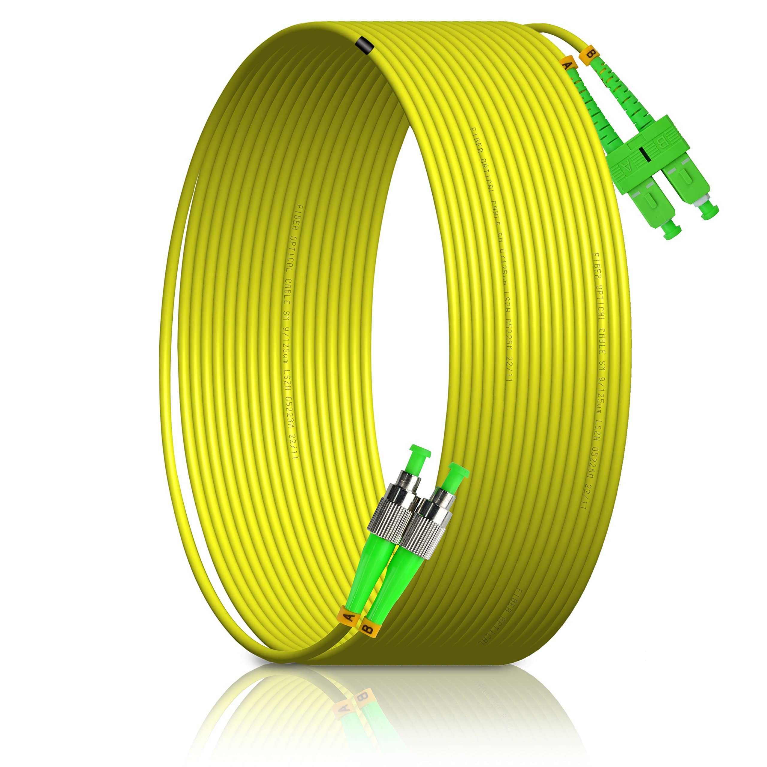 7M FC/UPC do ST/APC SM DX LSZH 3.0mm Kabel światłowodowy