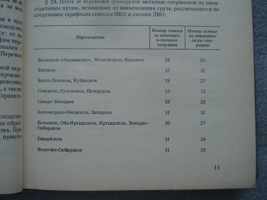 “тарифы на перевозки грузов и буксировку плотов речным транспортом”