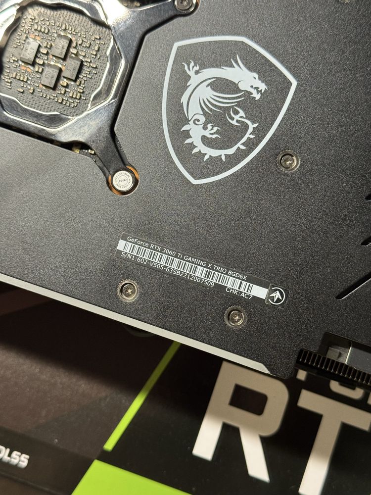 Видеокарта MSI RTX 3060 Ti GDDR6X 8gb (RTX 3070) Gaming X