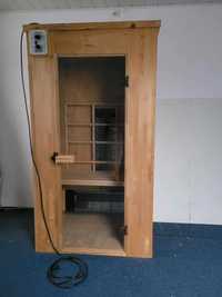 Sauna mała sucha kabina na podczerwień 1 - 2 osobowa szklane drzwi
