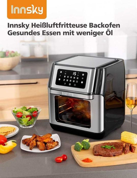 Innsky frytkownica beztłuszczowa 10L 10w1 z rożnem koszem, akcesoriami
