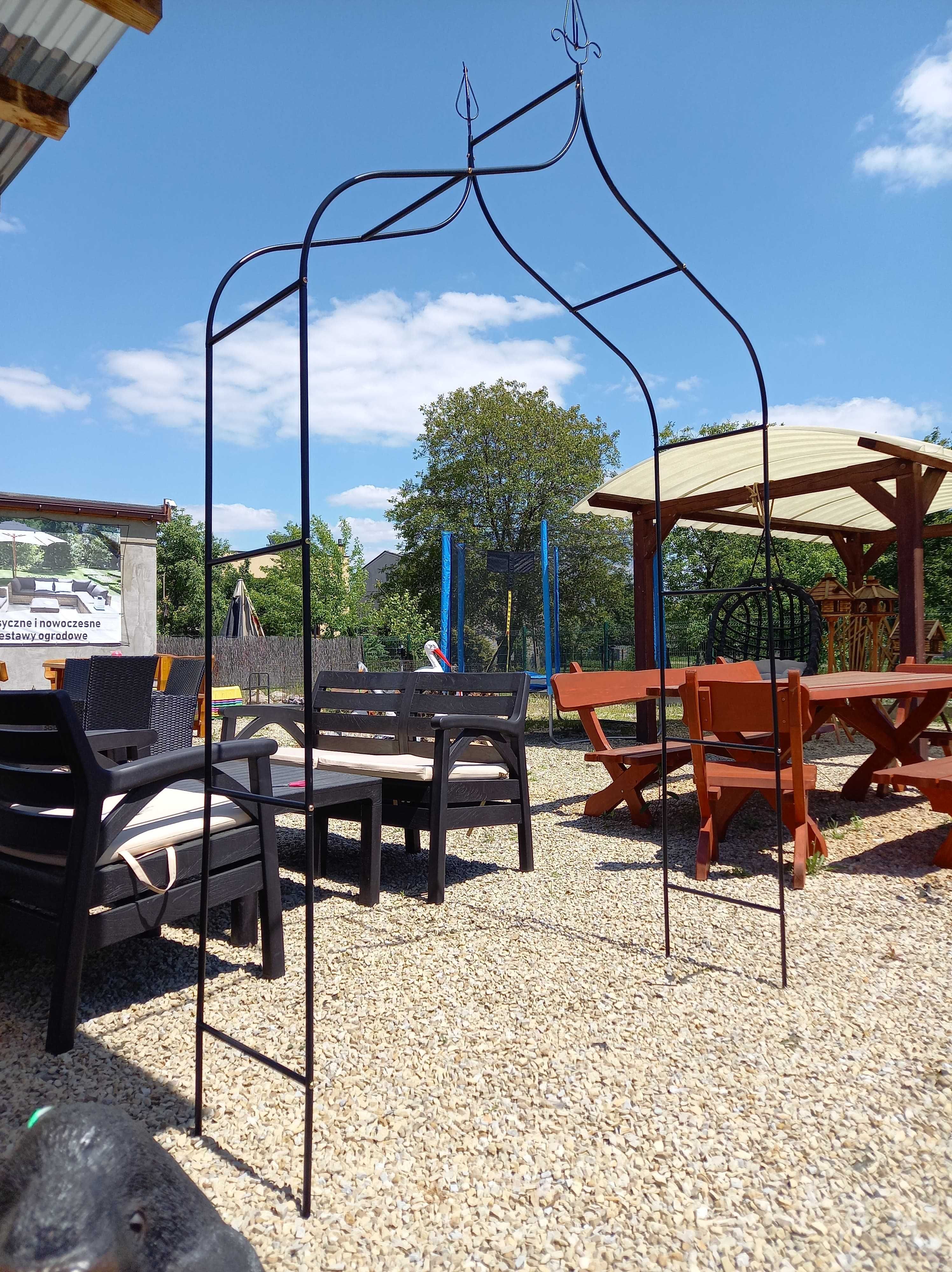 Pergola ogrodowa na róże łukowa łuk metalowa 240cm pnącza