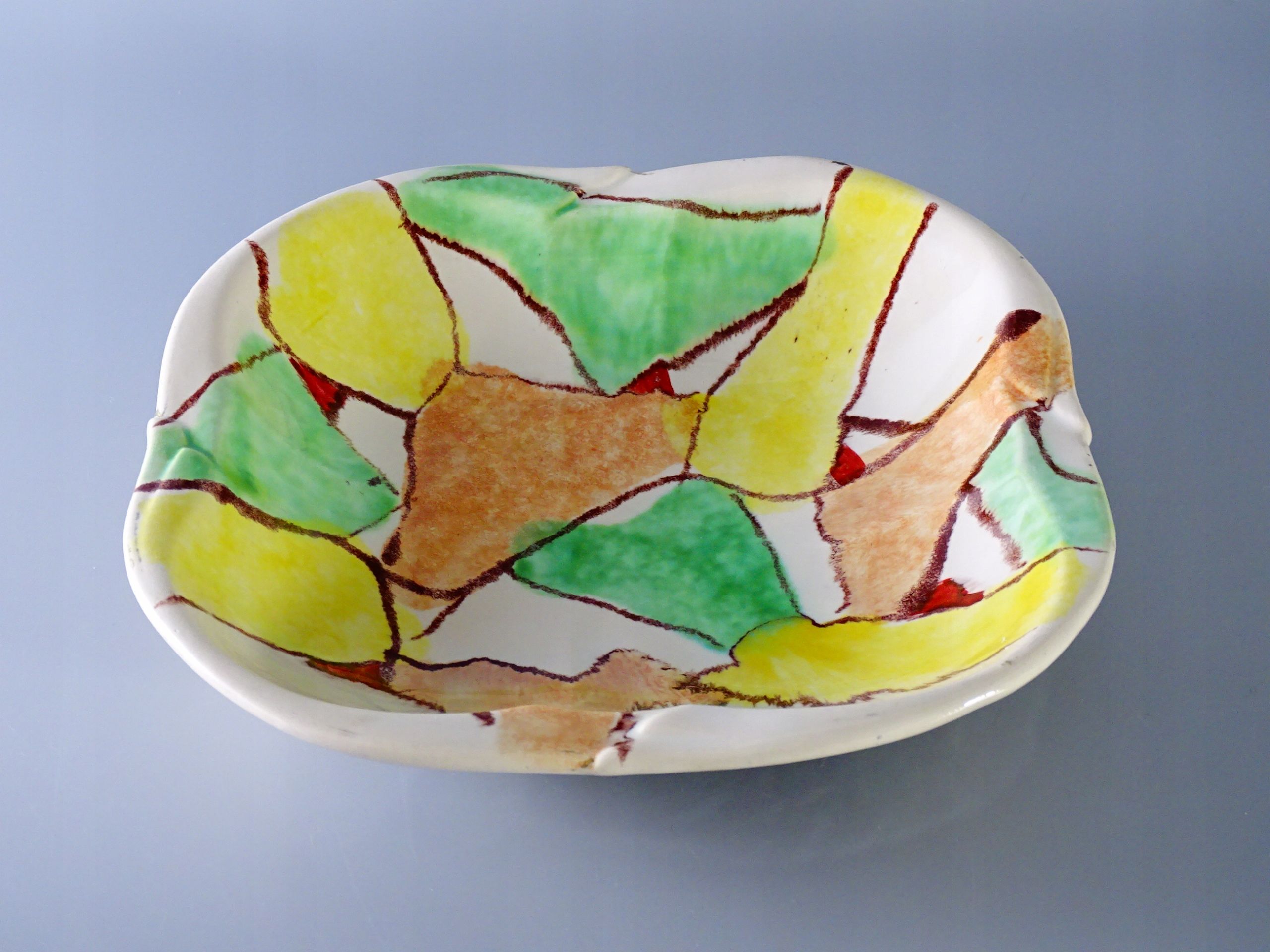 lata 50 piękna malowana ceramiczna patera picasso