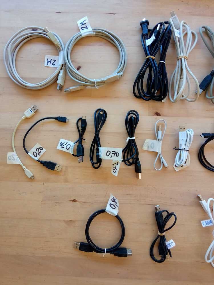 Cabos USB - A - B - Mini - Micro