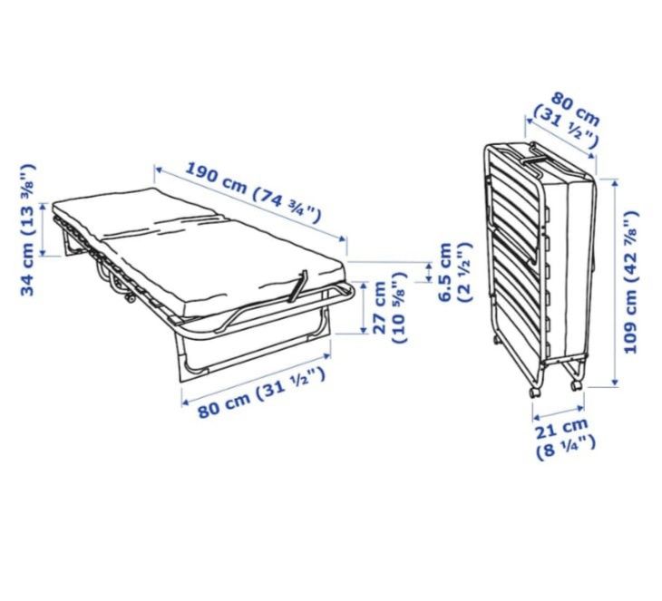 Foldable Single Guest Bed