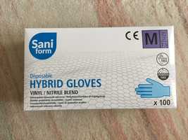 Rękawiczki nitrylowe gumowe M jednorazowe