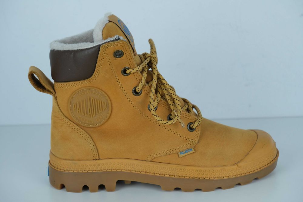 Palladium ocieplane skóra skórzane trampki/ trapery damskie r 36