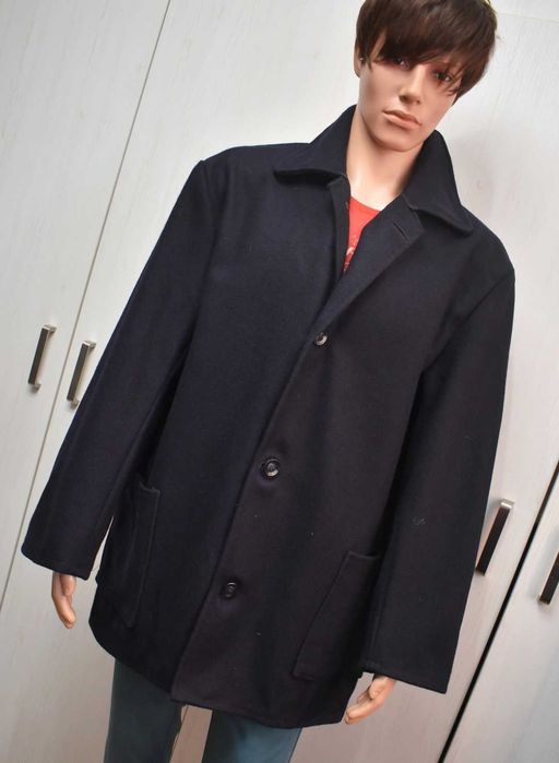 Płaszcz wełniany XL elegancki zimowy wełna kurtka jesionka przejściowy