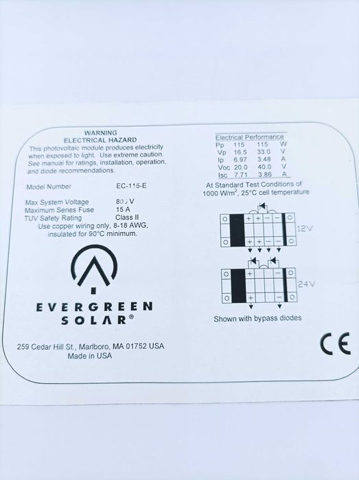 Zestaw fotowoltaiczny 12 v 115 w