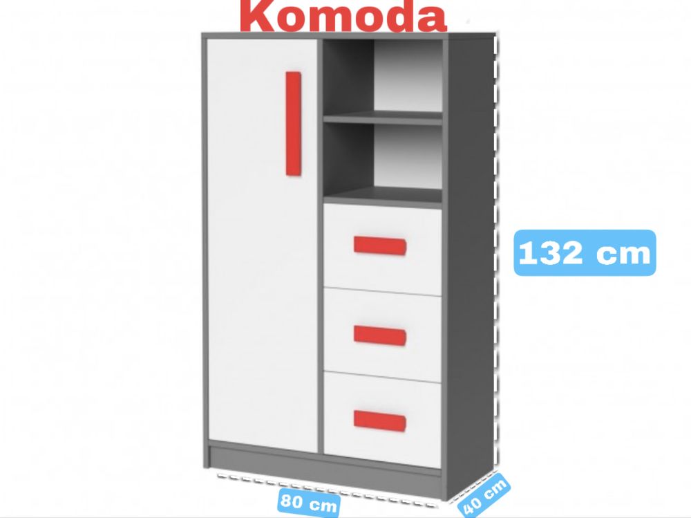 Zestaw mebli GIT szafa komoda regał