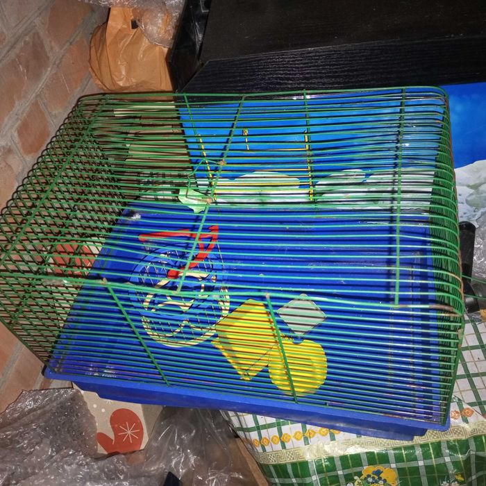 Клетка клітка для гризун хомяк джунгарик домик колесо поилка лестница