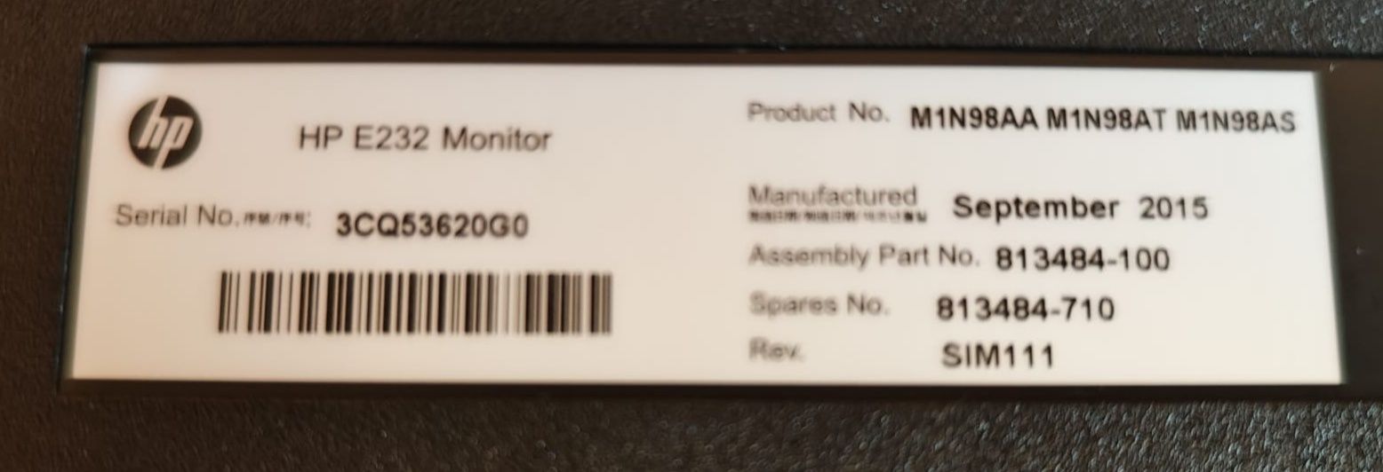 Monitor HP E232 Elite Display
