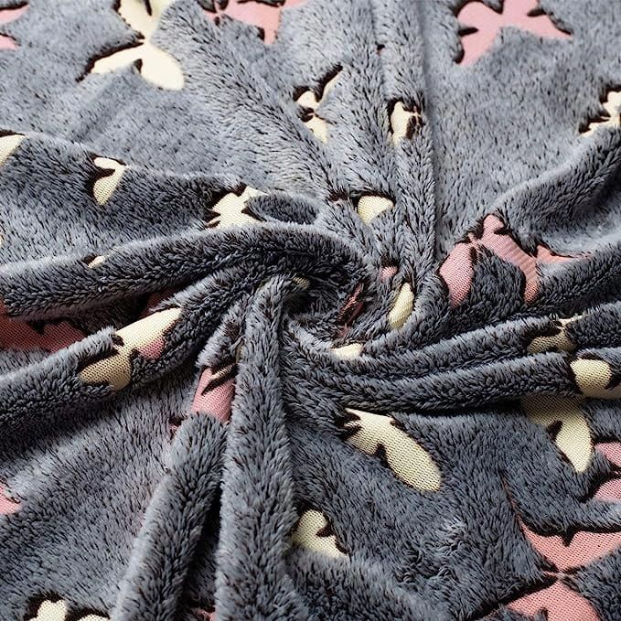 narzuta na łóżko koc 130x230 świeci w ciemności kn