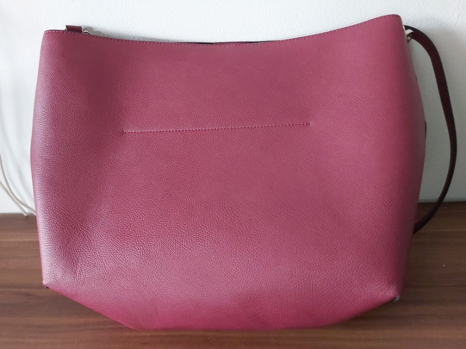 Torba shoperka LIU JO torebka 2w1 saszetka czerwona brązowa