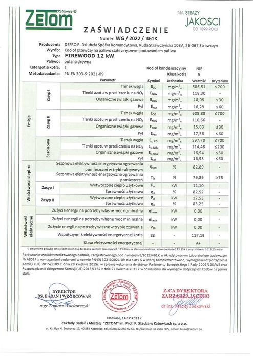 Kocioł, piec na drewno DEFRO FIREWOOD 12 kW - zasypowy / tradycyjny
