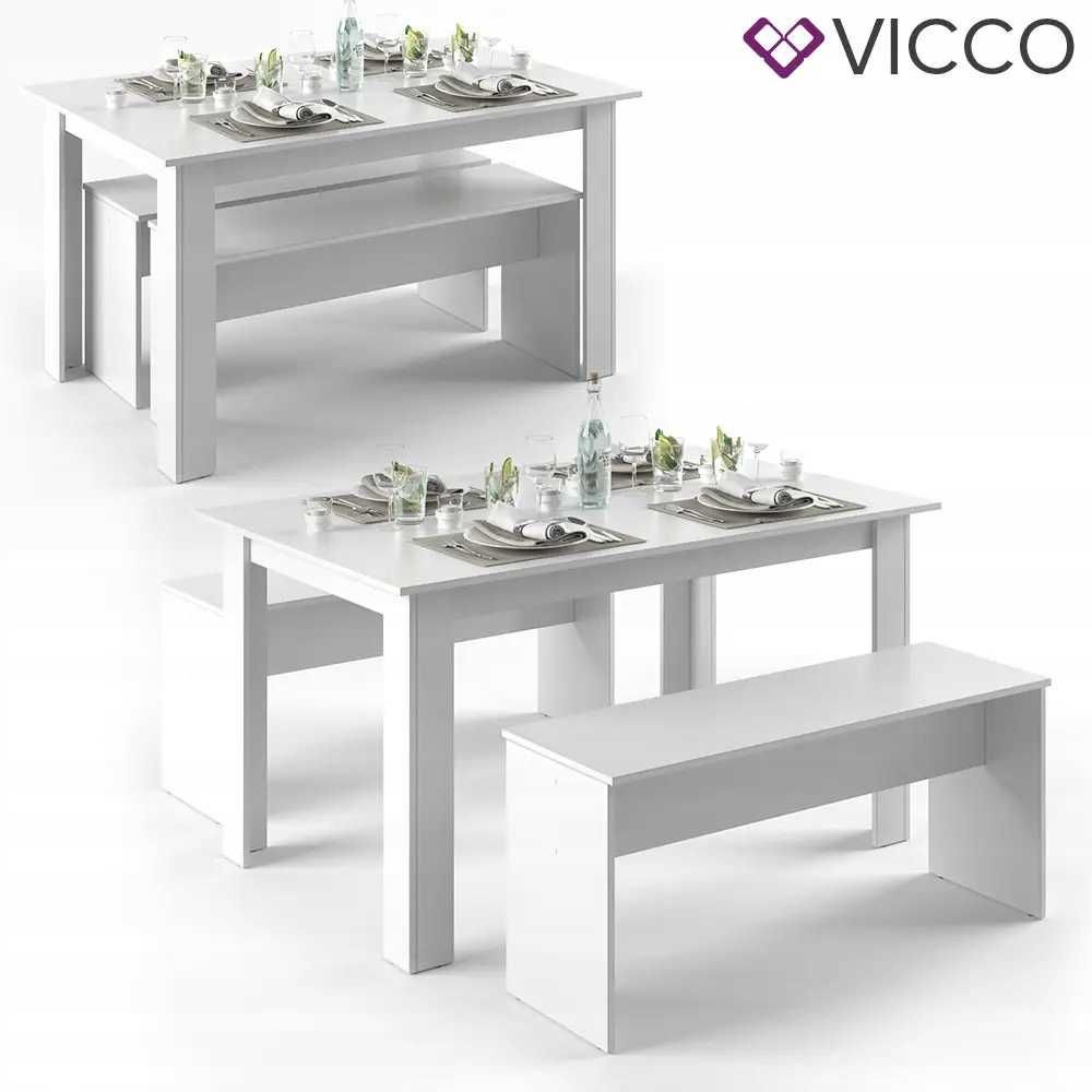 Stół kuchenny Vicco prostokątny biały 90 x 140 x 76 cm