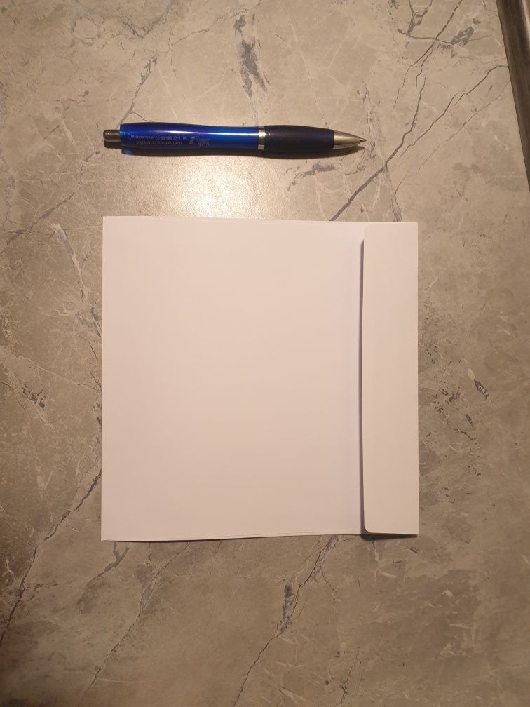K Koperta koperty Biała 17 x 17 cm HK zaproszenia na ślub komu