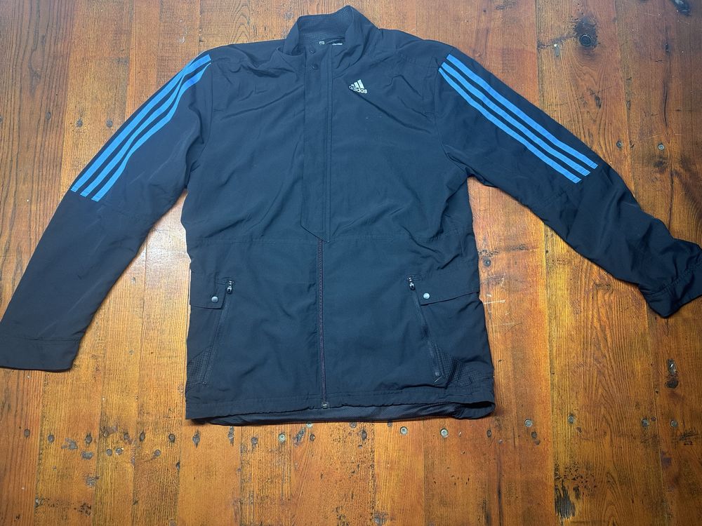 Оригінальна чоловіча чорна вітровка фірми Adidas