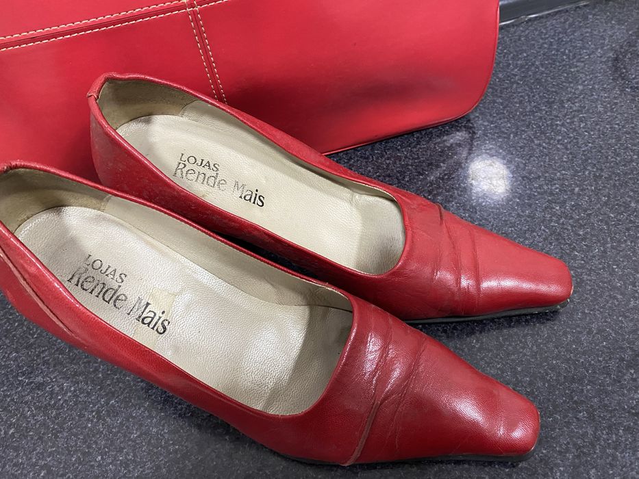 Conjunto carteira e sapatos