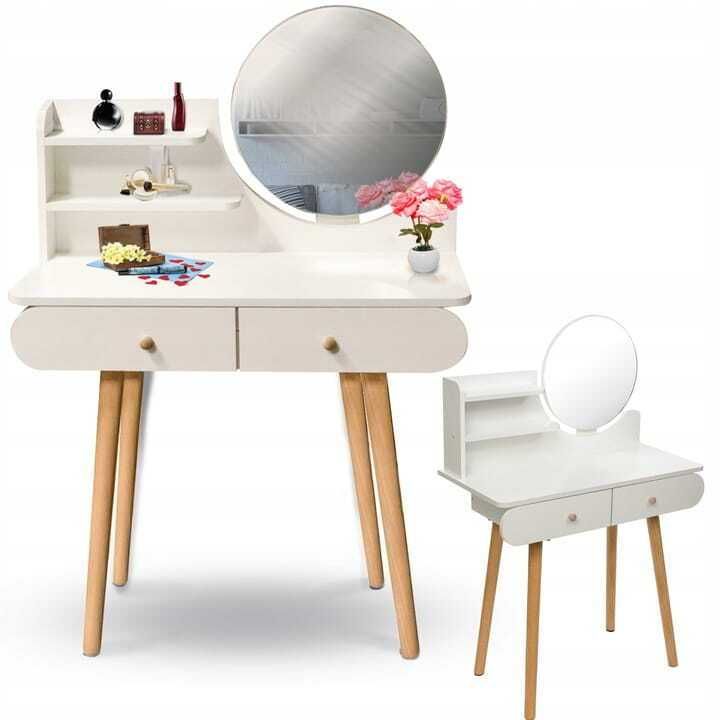 Стол косметический с зеркалом бьюти столик туалетный столик