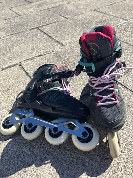 Patins em linha OXELO de tamanho ajustável (35 a 38)