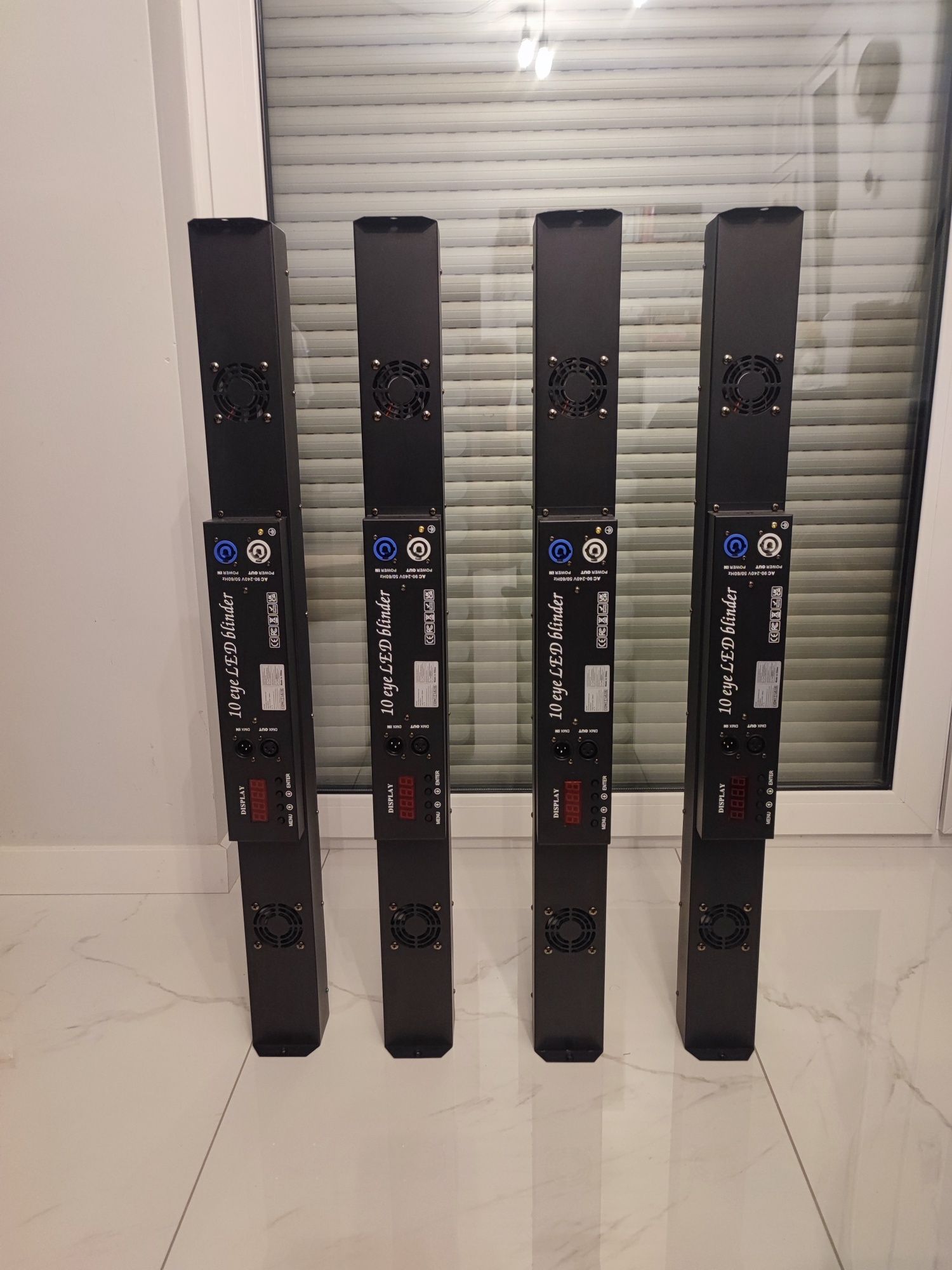 4 x LED BAR COB 10x10W 4 in 1 RGBW 100W DMX powercon nowy zestaw mocne
