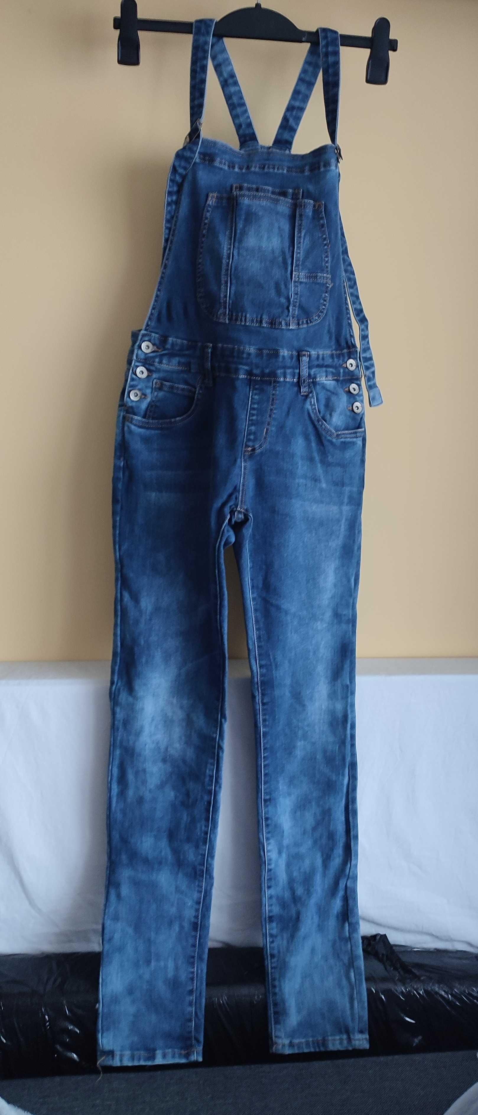 Ogrodniczki jeansowe damskie Moyorodi Jeans granatowe S 36