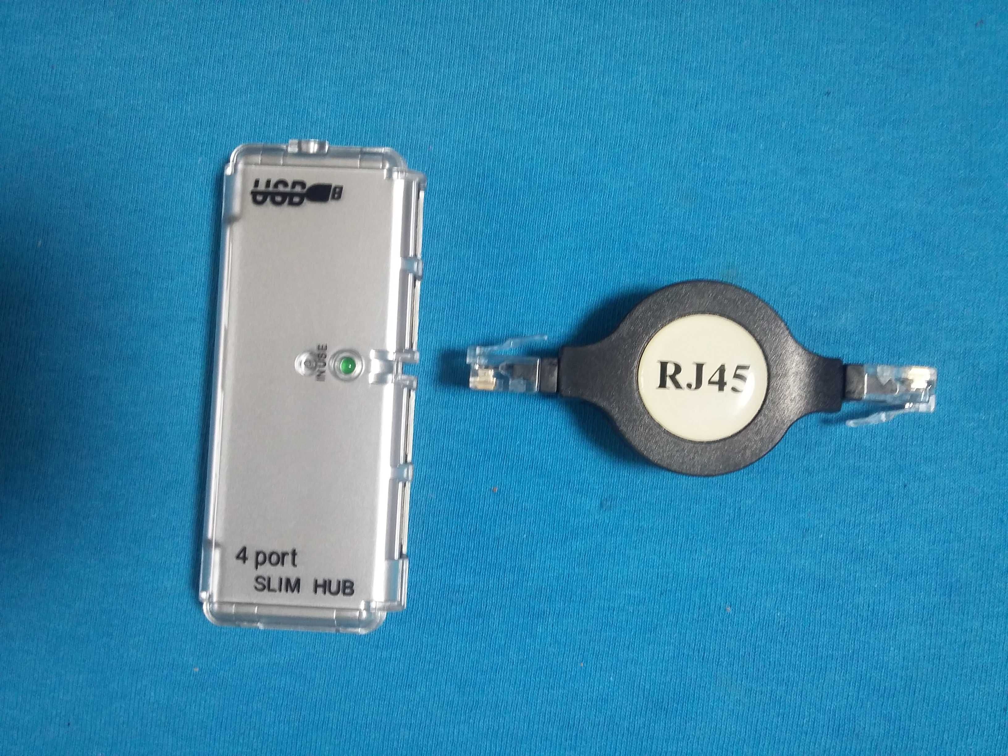 Цифровая клавиатура USB + USB - хаб Aluminium 4-Port Mini + Патч-корд