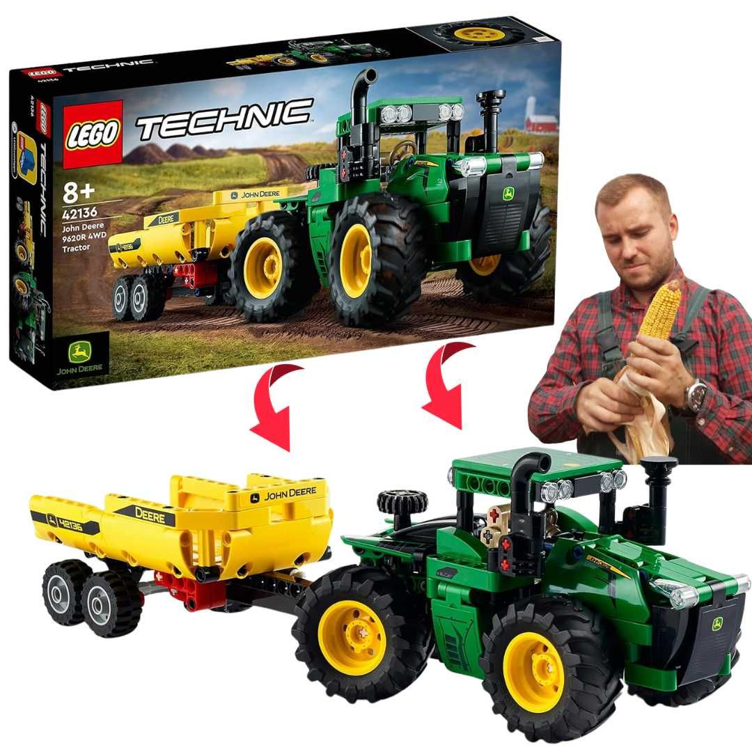 Lego Technic 42136 TRAKTOR John Deere 9620R 4WD DARMOWA WYS 24H