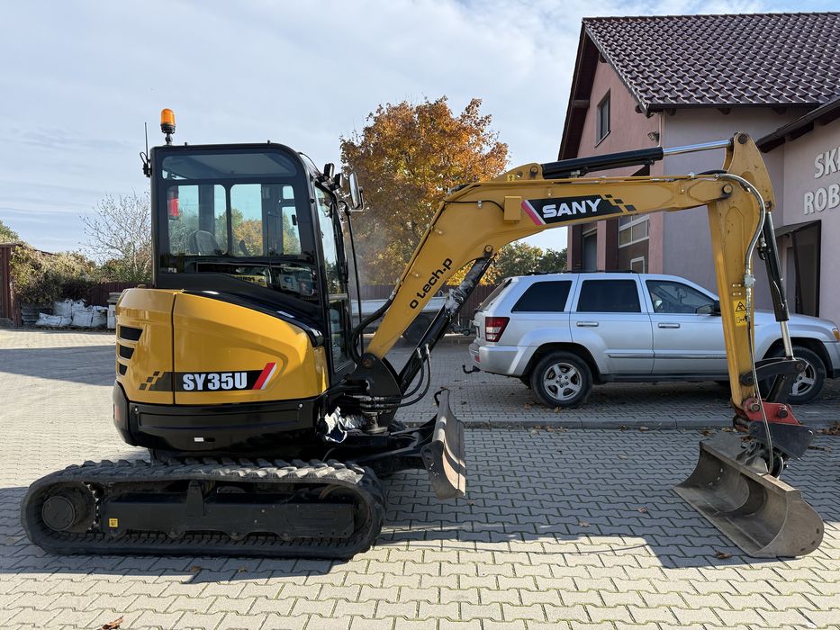 Minikoparka SANY SY35 U .Klima ,4 łyzki Nowa .