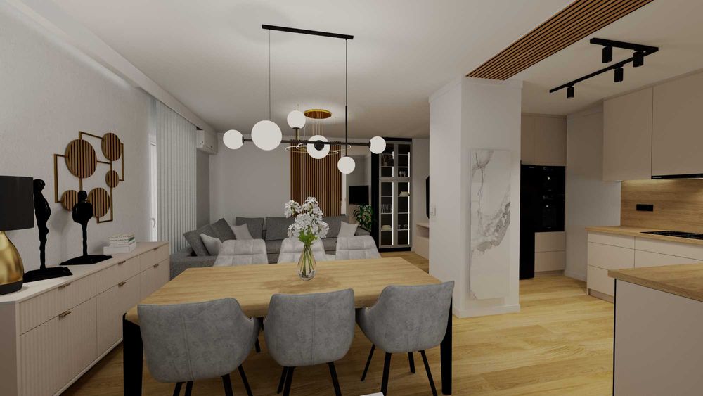 Projektowanie wnętrz . Wizualizacje 3D .