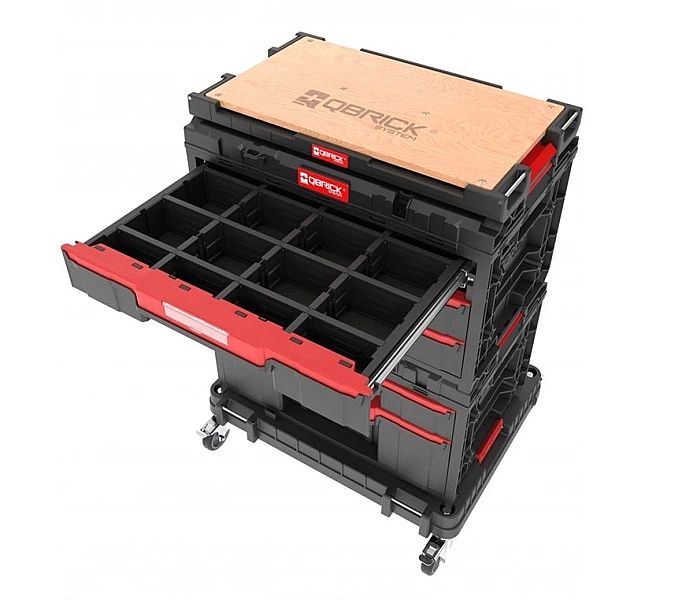 Mobilne Skrzynie Narzędziowe Z Szufladami Qbrick One Workshop Drawers