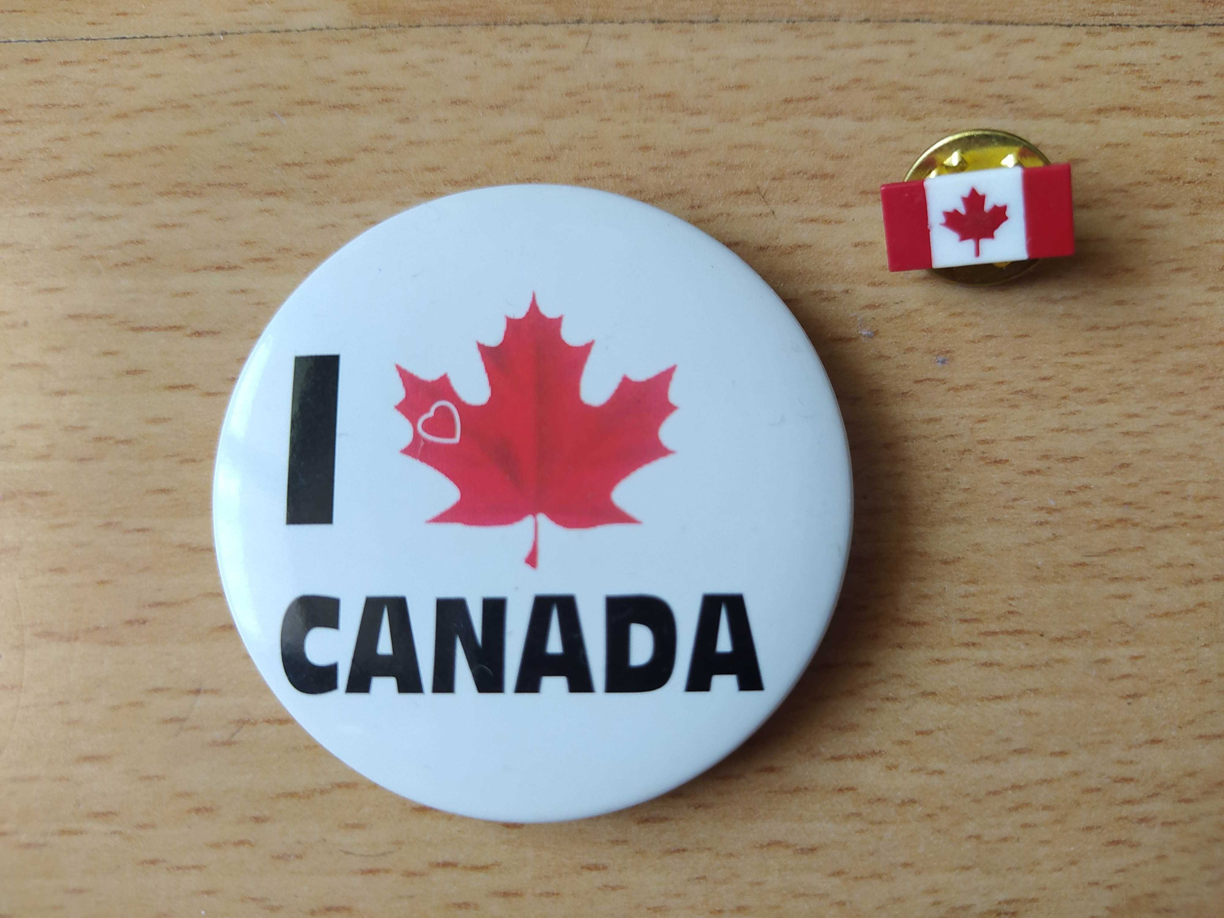 Pamiątka z wakacji I love Canada Kanada przywieszka pin