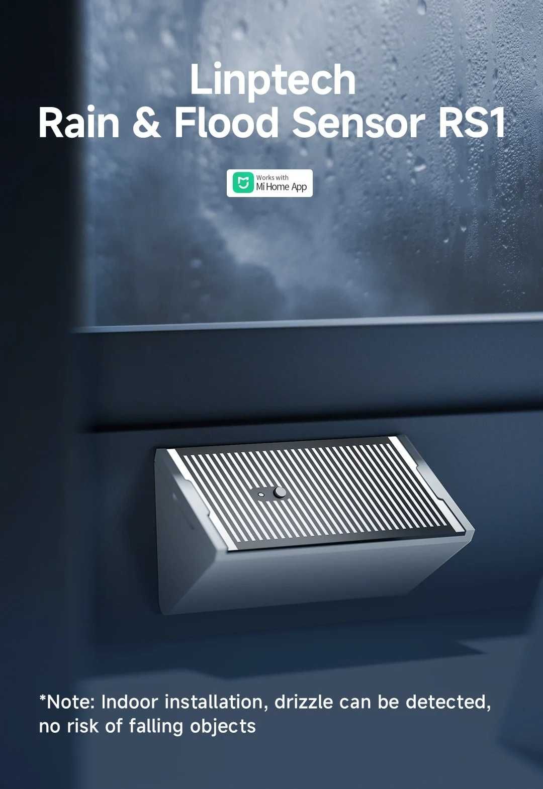 Sensor de Chuva Xiaomi - Linptech Imersão em Água, Smart Leak Sensor