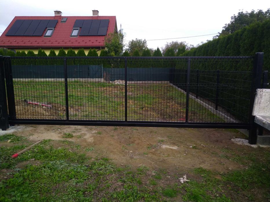 Brama przesuwna z panelem 3D 150x400cm