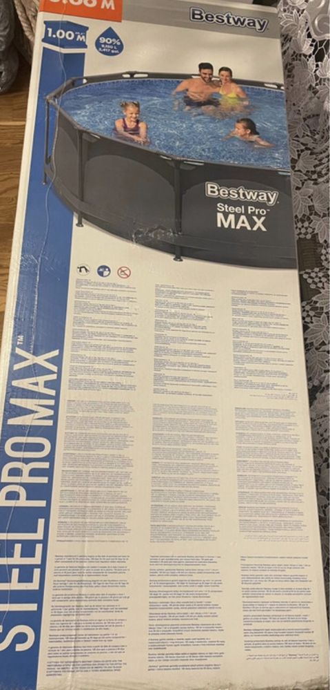 Basen stelażowy 9150 l Bestway Steel Pro Max - NOWY