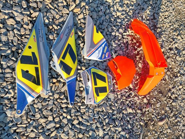 Ktm sxf plastik owiewka boczek ogon zadupek błotnik okleina