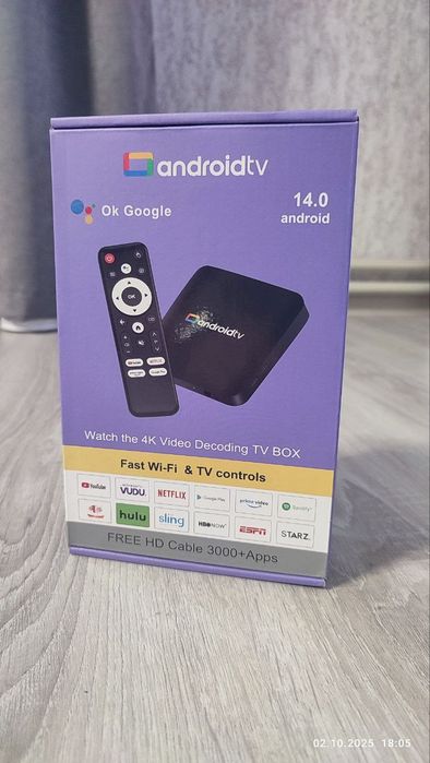 H96 MAX 8/128 GB ANDROID 14 з голосовим пультом