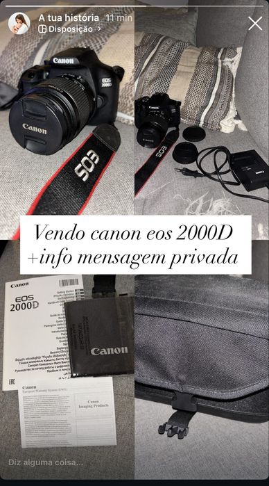 Canon EOS 2000D - Ótimo Estado