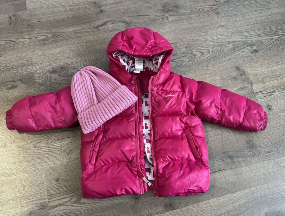 Курточка  та рожева шапочка на дівчинку 1,5-2 роки