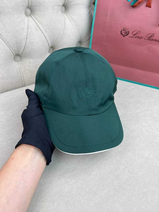 Зеленая кепка Loro Piana кепка с вышивкой Лоро Пиана gu605