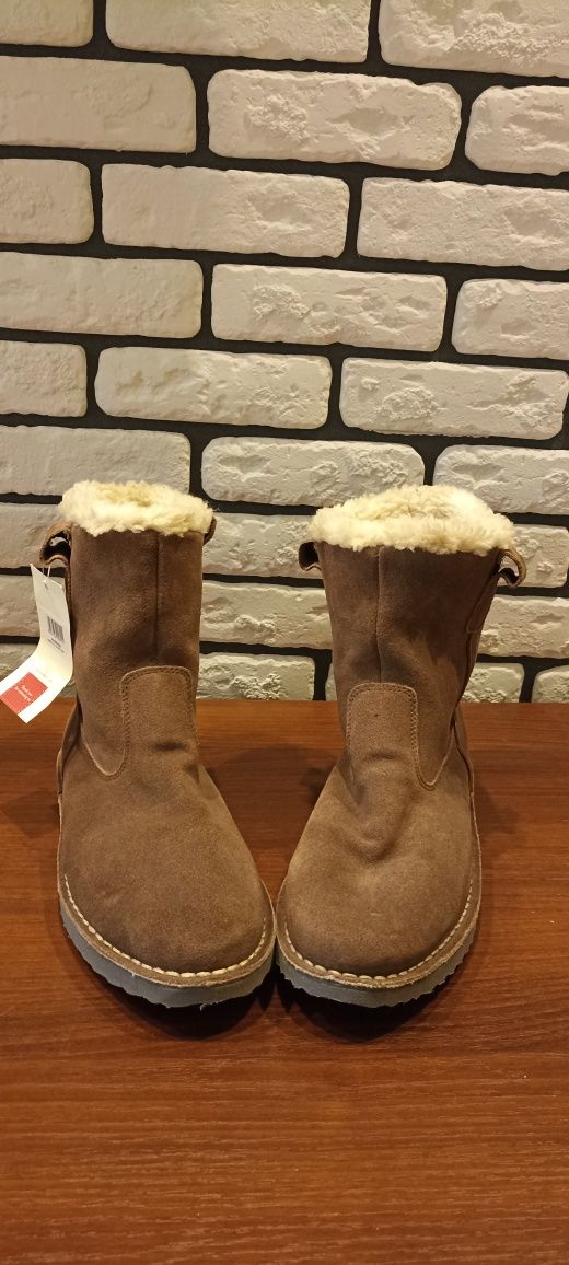 cotton traders sherpa pull on boot mink