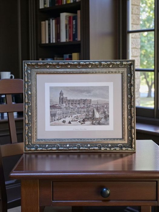 Вінтажна літографія з історичної серії Estampas de Málaga