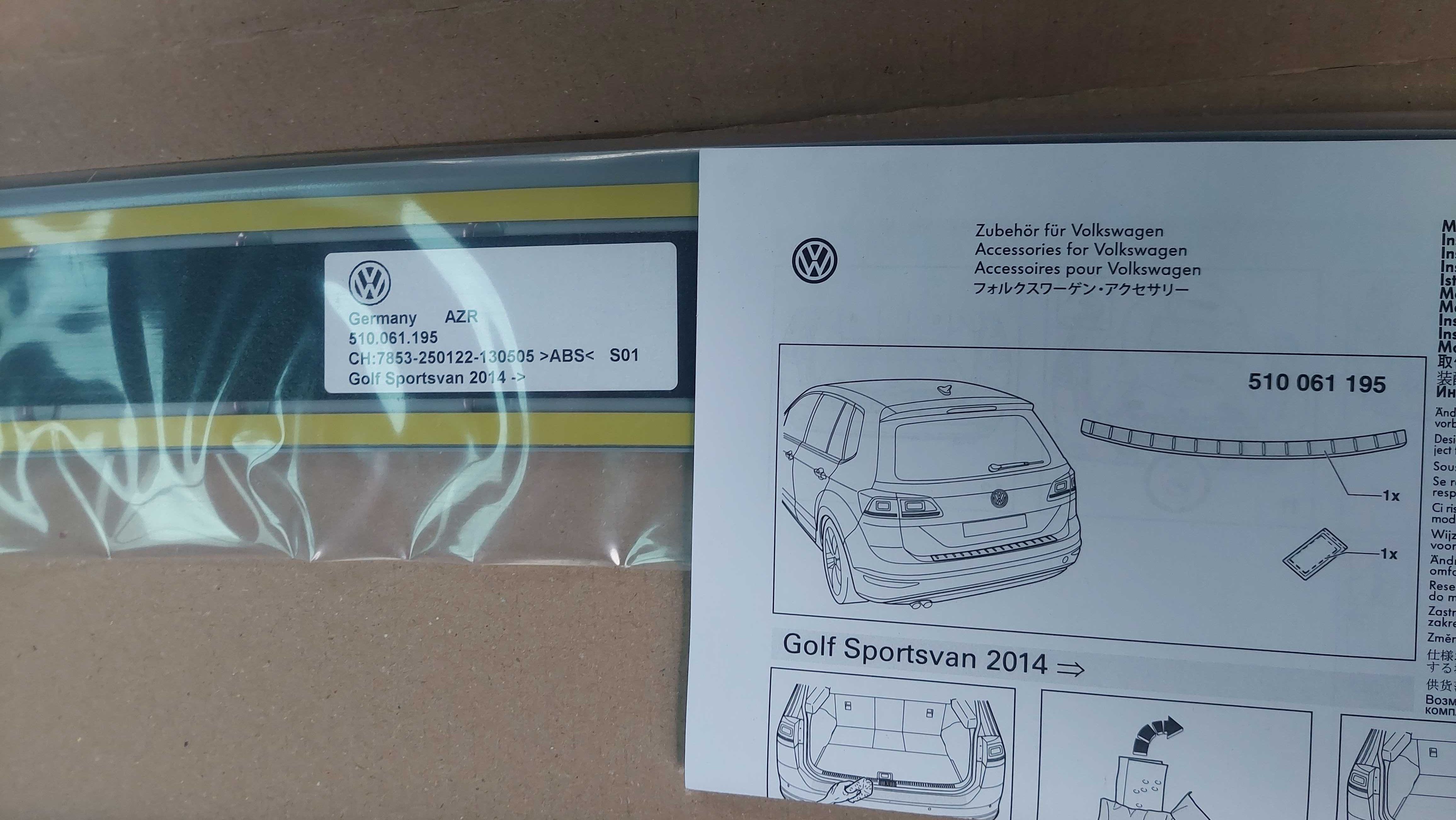 VW GOLF VII 7 SPORTSVAN listwa ochronna zderzaka oryginalna