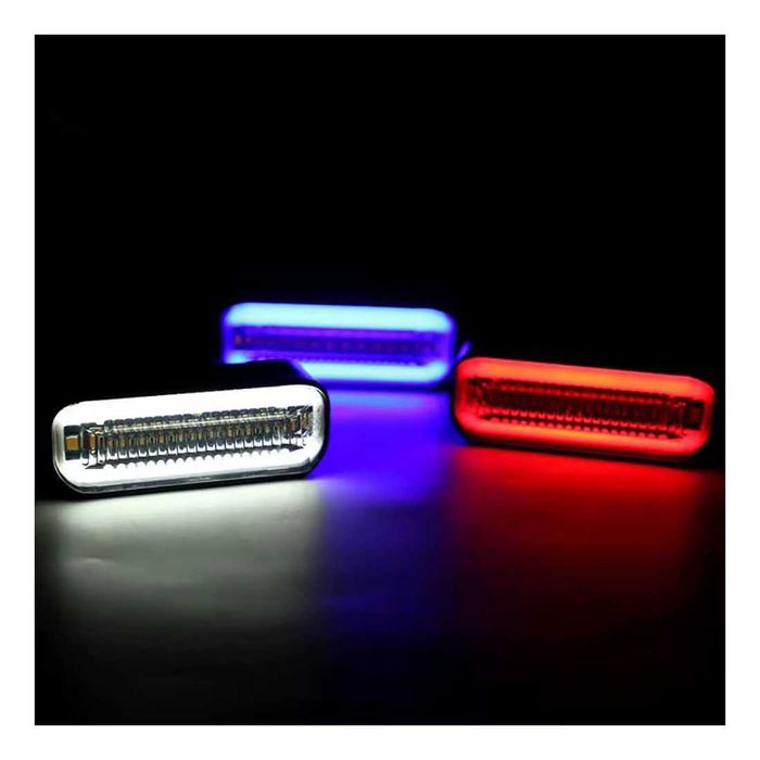 Par piscas dinâmicos LED luz presença oval suporte L