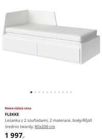 Łóżko IKEA FLEKKE / rozkładane z szufladami