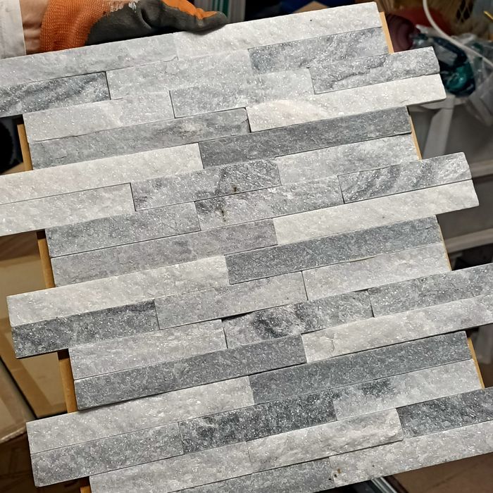 Kamien naturalny elewacyjny-Quartz-plytka 15x30 cm(op.0.39m2 )IRYDA