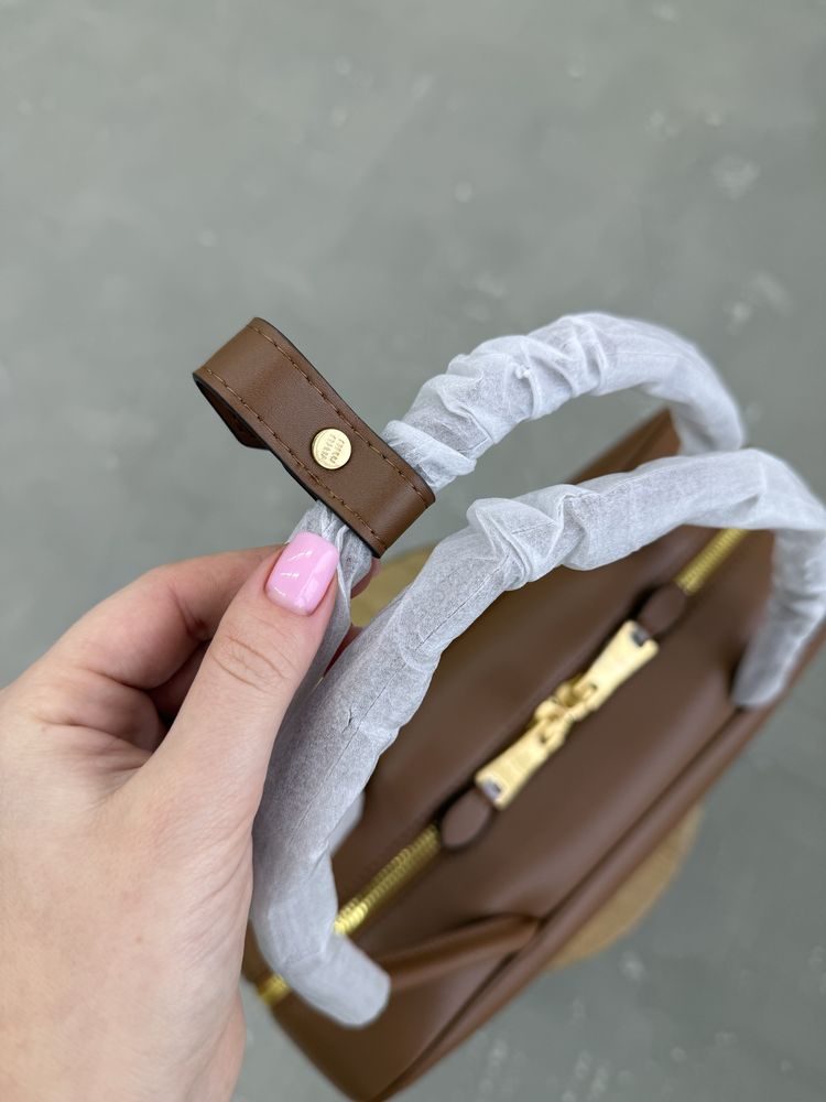 Torebka Miu Miu beau handle bag brown