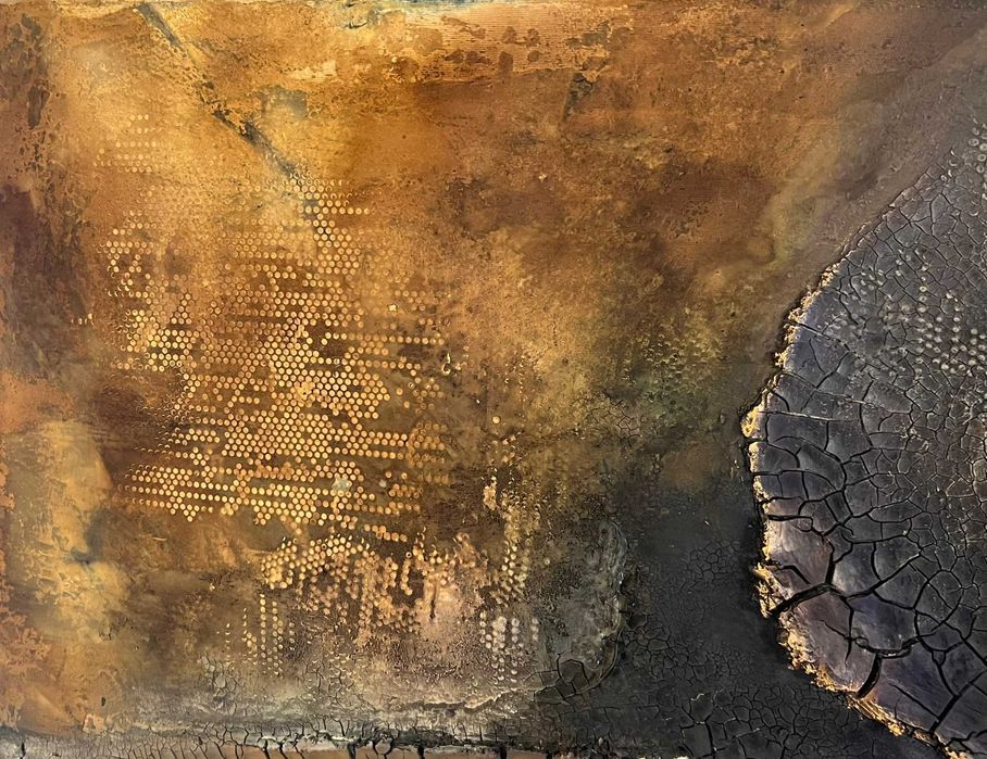 Obraz strukturalny nowoczesny abstrakcja 70 * 100 * 5 cm unikalny